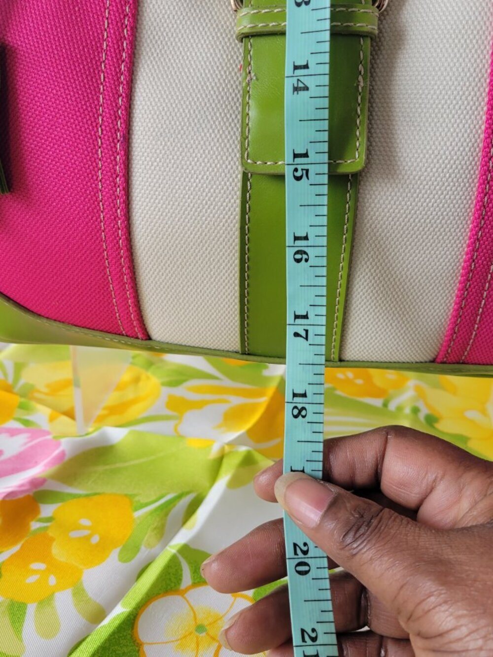 NWOT Vintage Y2K Liz Claiborne Colorblock Canvas Shoulder Bag - Picture 16 of 16